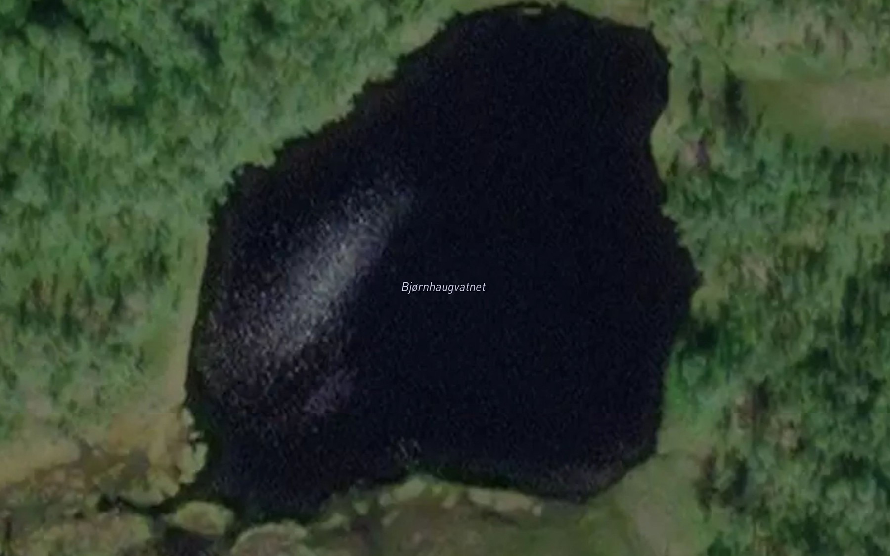 Satellite map of the Bjornhaugvatnet
