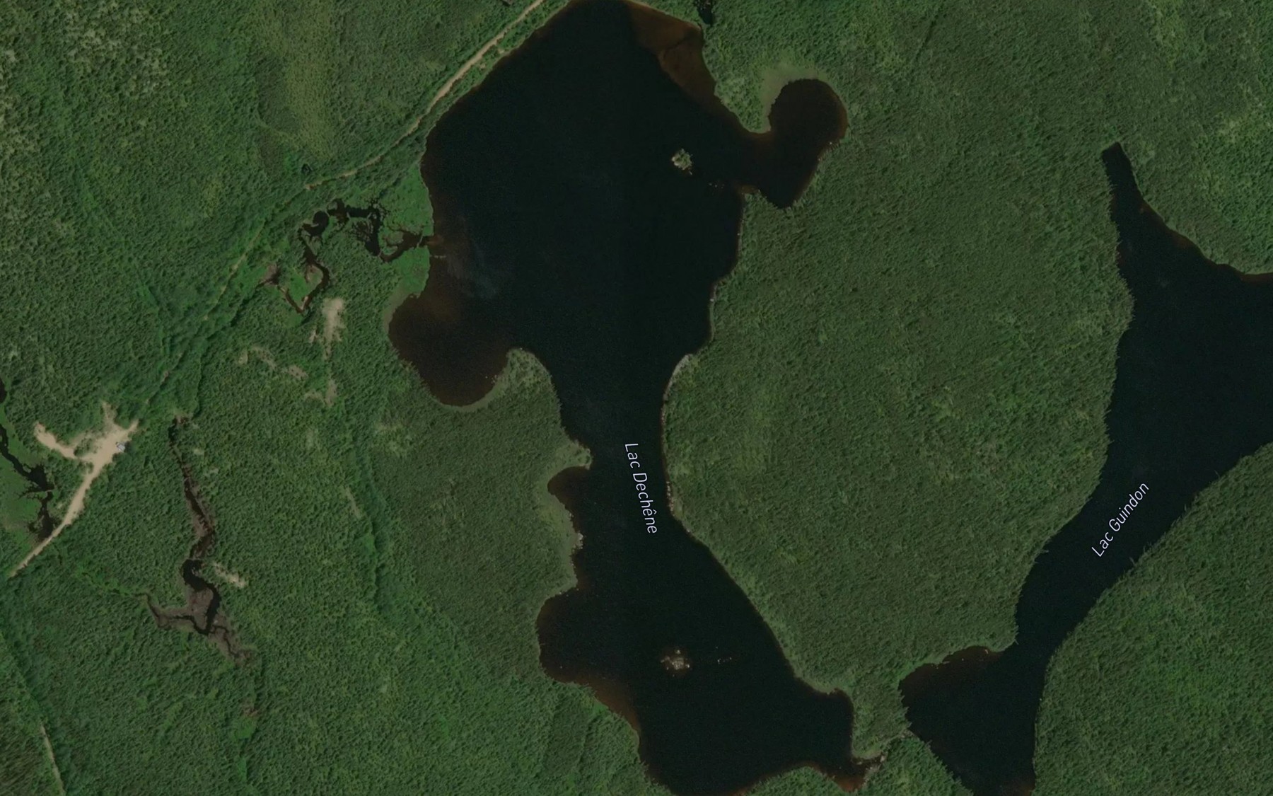 Satellite map of the Lac Dechene