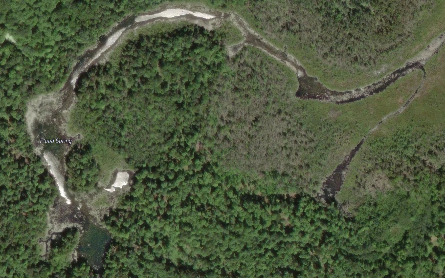 Satellite map of the Flood Spring