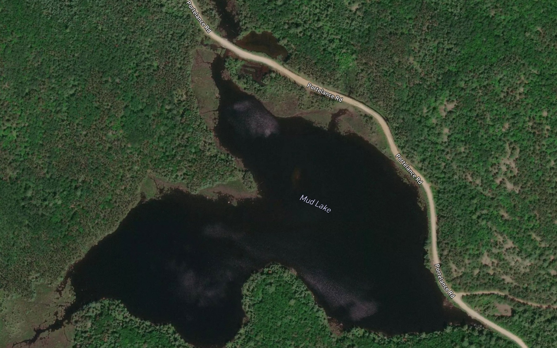 Satellite map of the Mud Lake