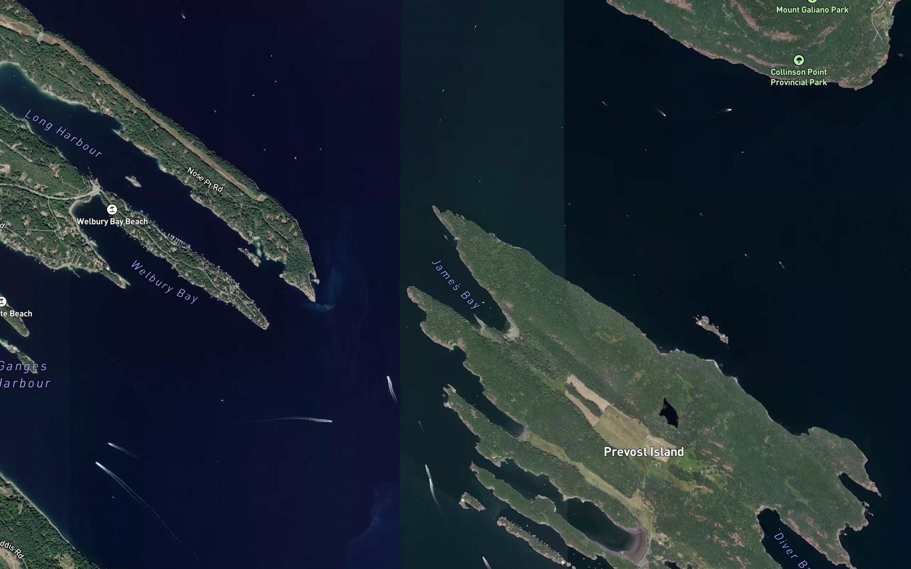 Satellite map of the James Bay