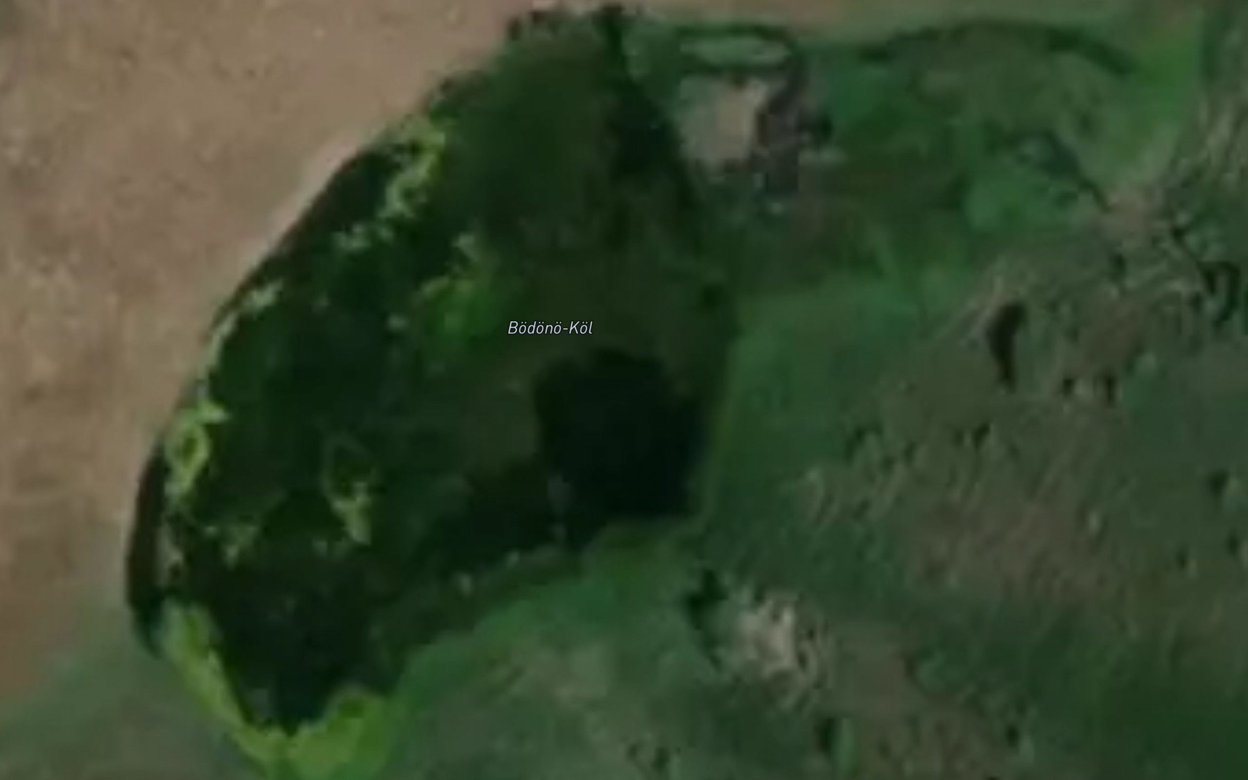 Satellite map of the Ozero Bedene-Kel'