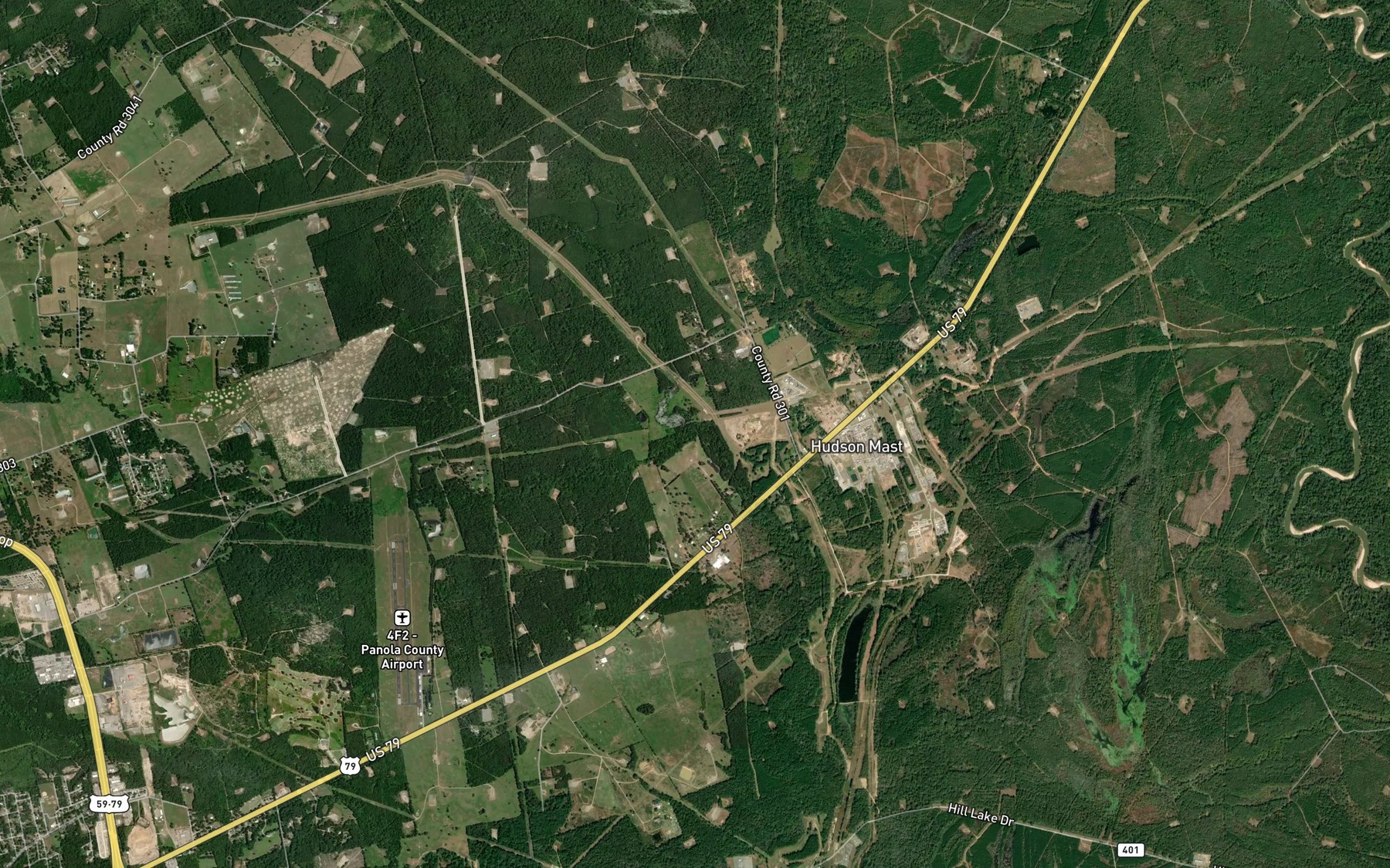 Satellite map of the Roberts Creek