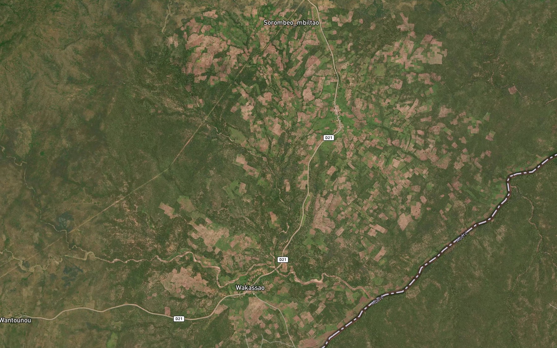 Satellite map of the Mbaiana