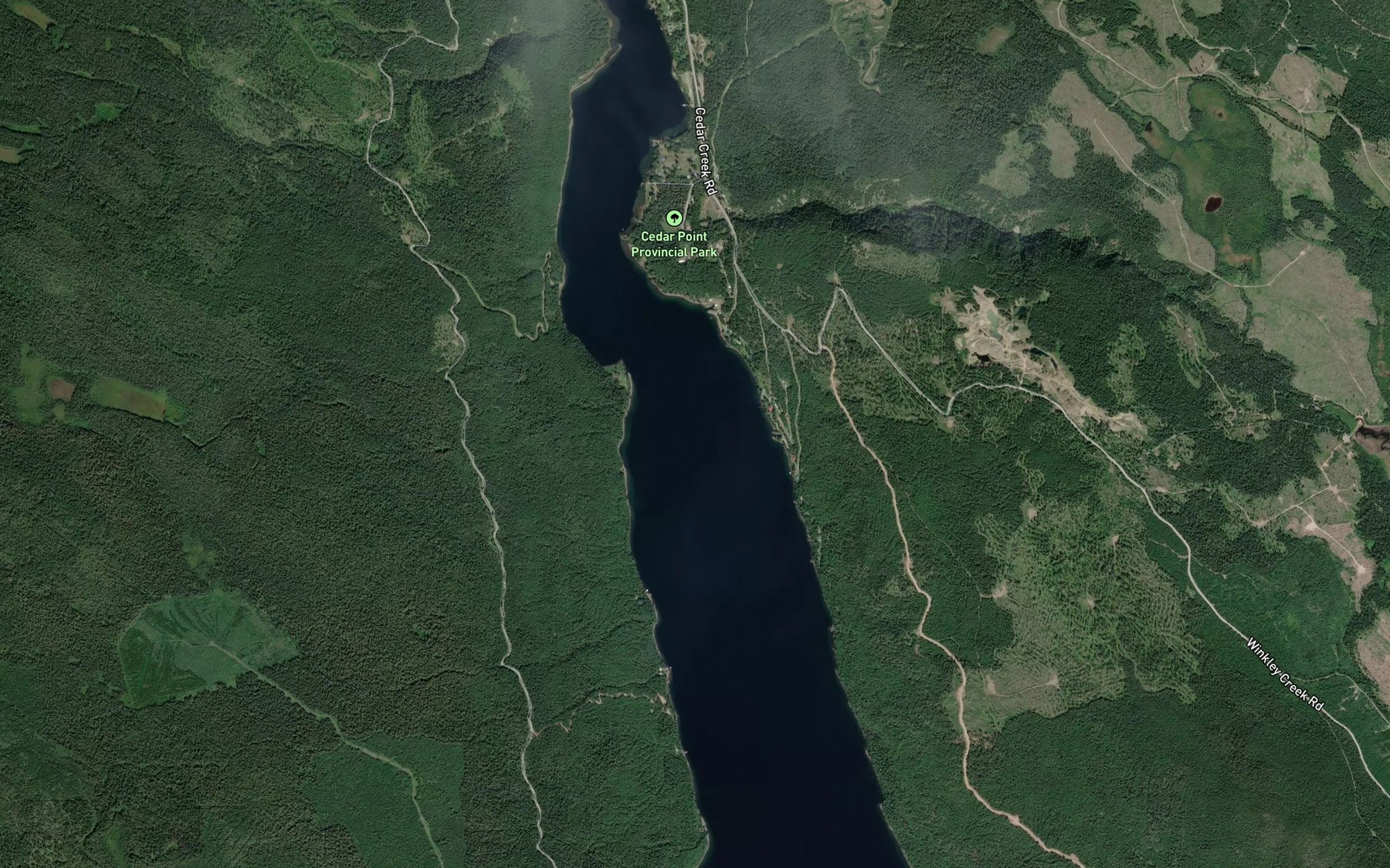 Satellite map of the Mart Creek