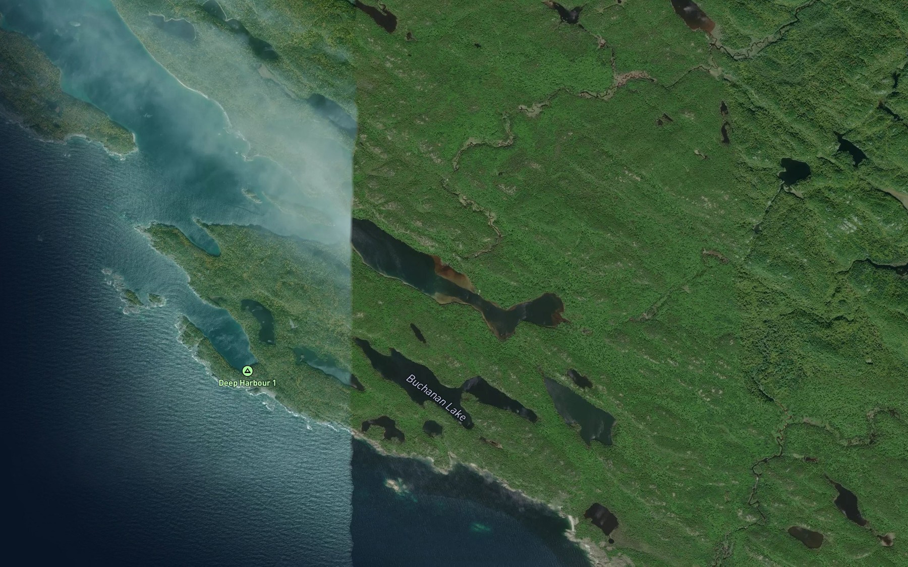 Satellite map of the Otter Cove