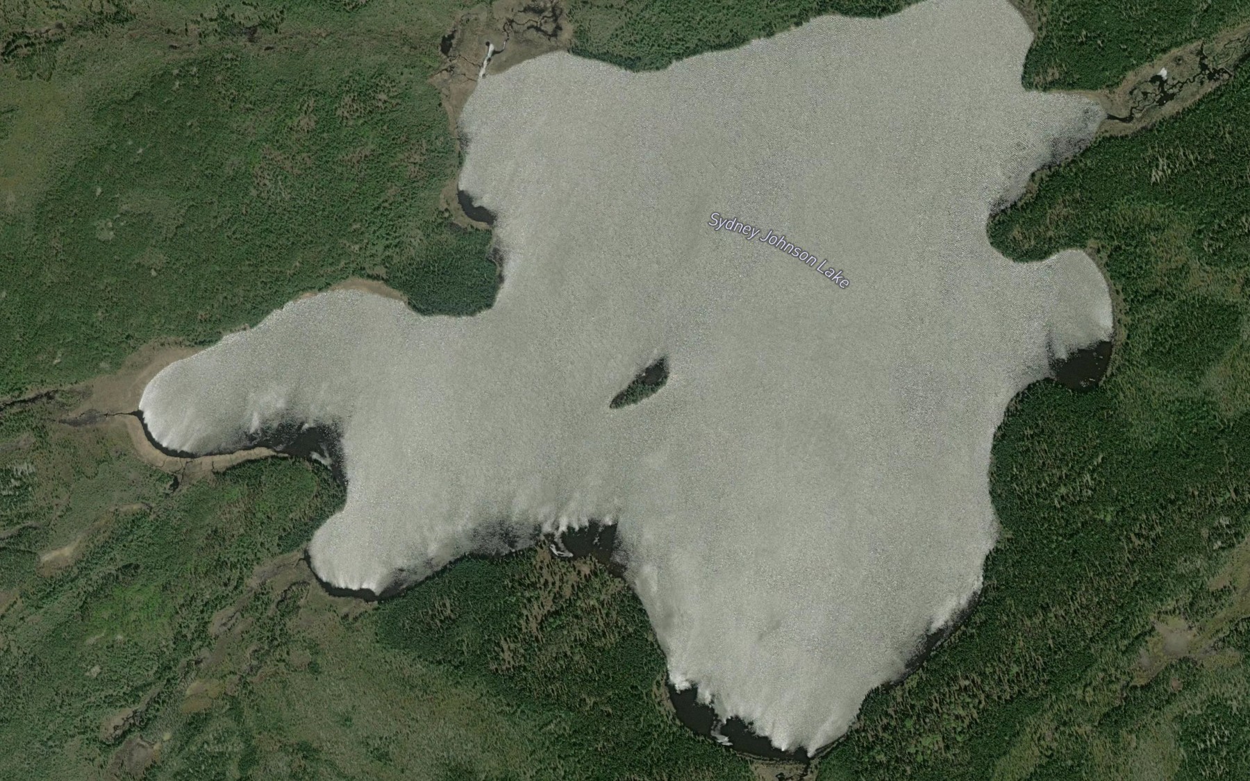 Satellite map of the Sydney Johnson Lake