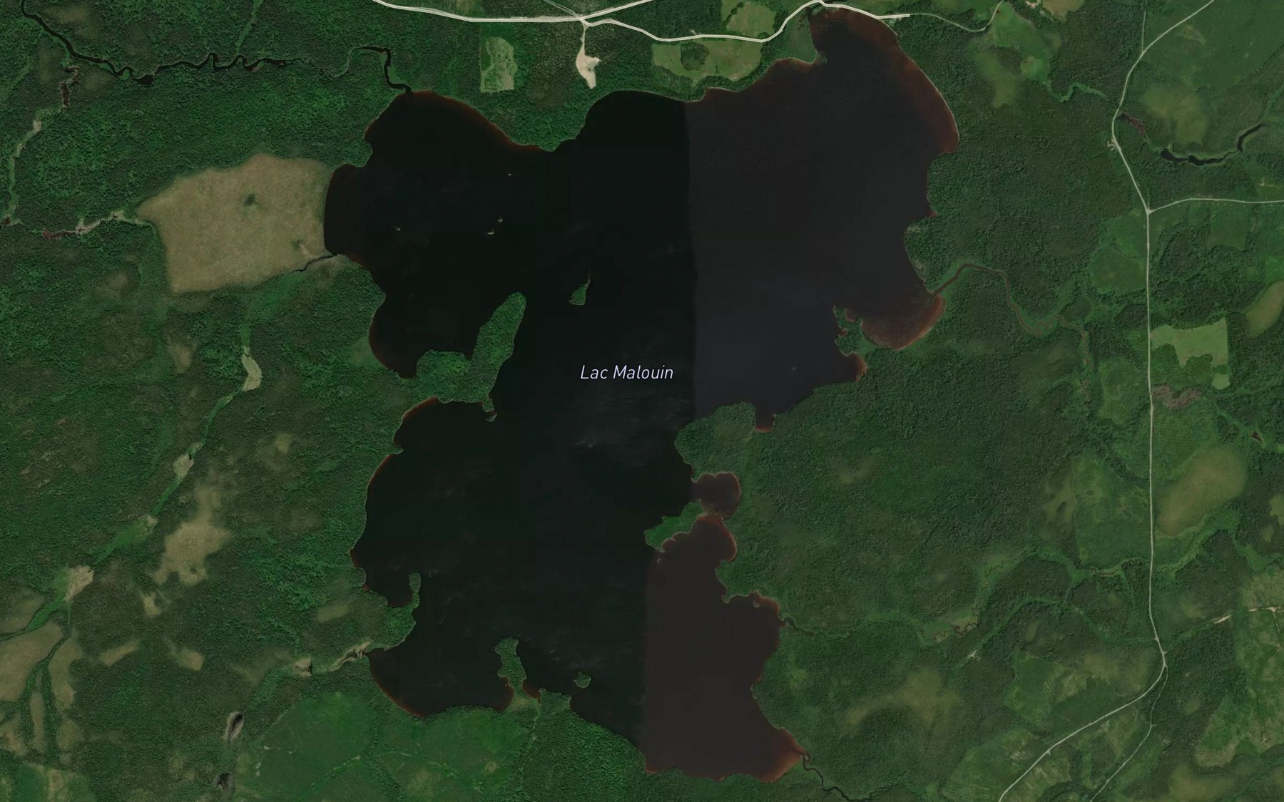 Satellite map of the Lac Malouin