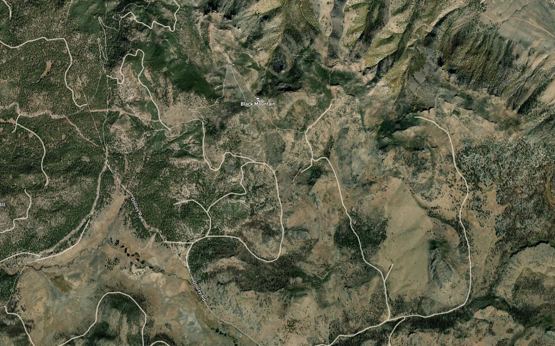 Satellite map of the Black Mountain Spring