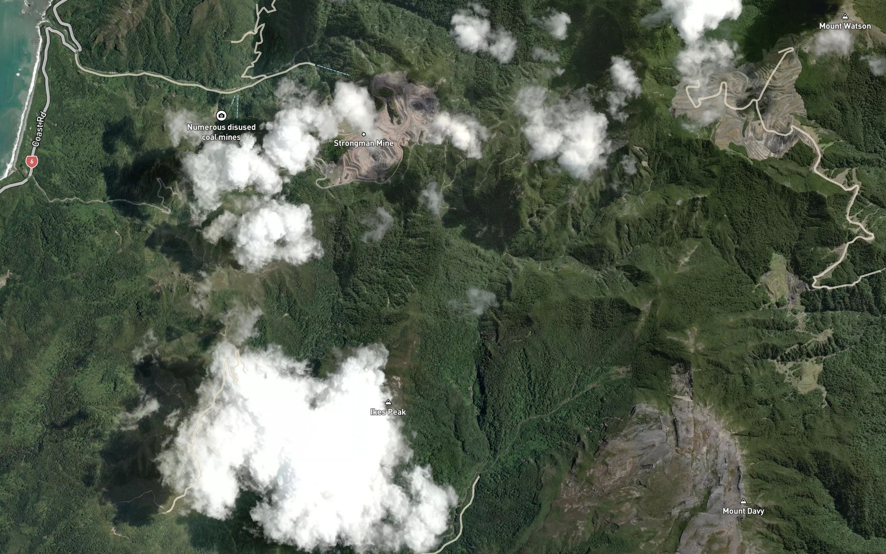 Satellite map of the Seven Mile Creek/Waimatuku