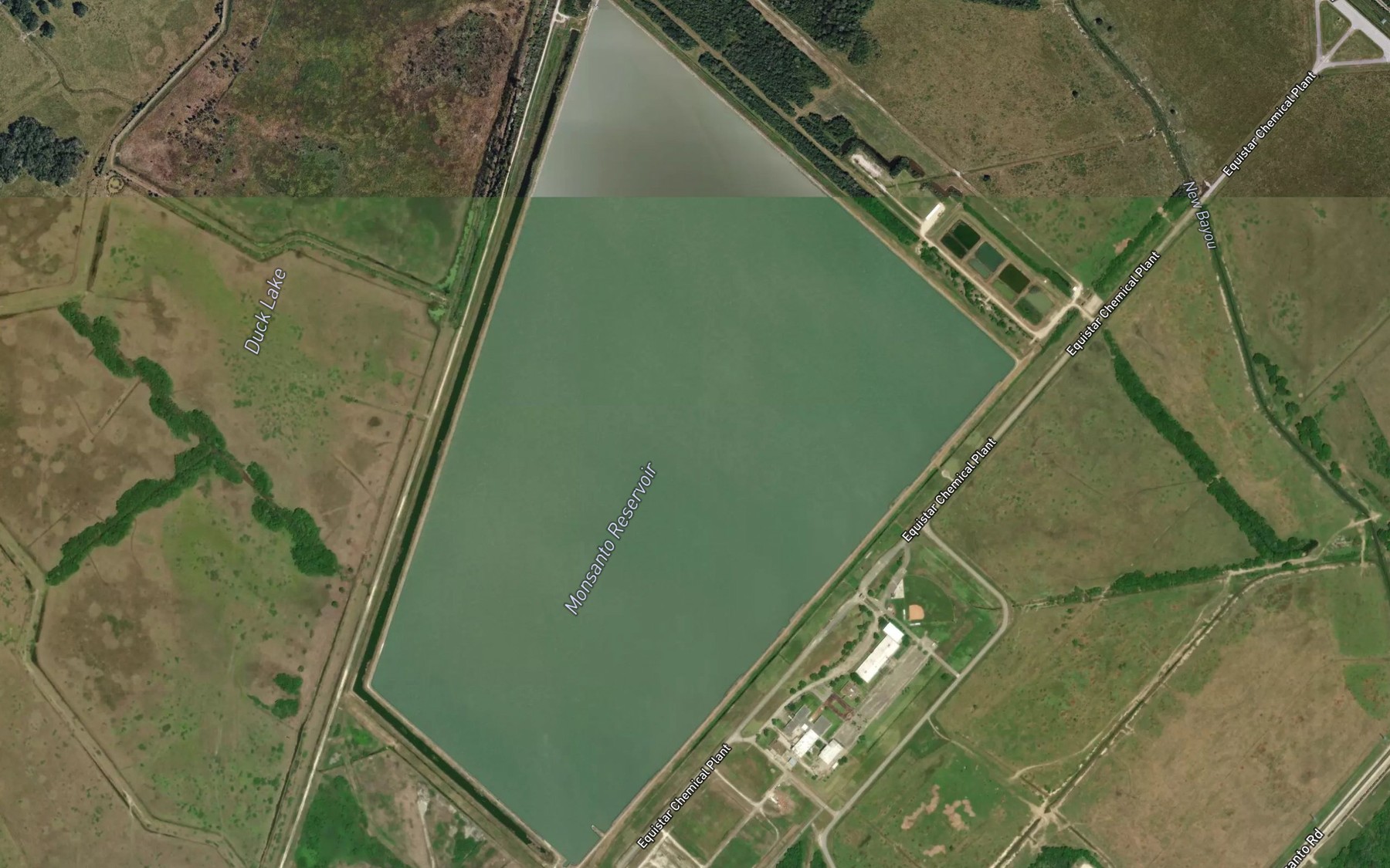 Satellite map of the Monsanto Reservoir