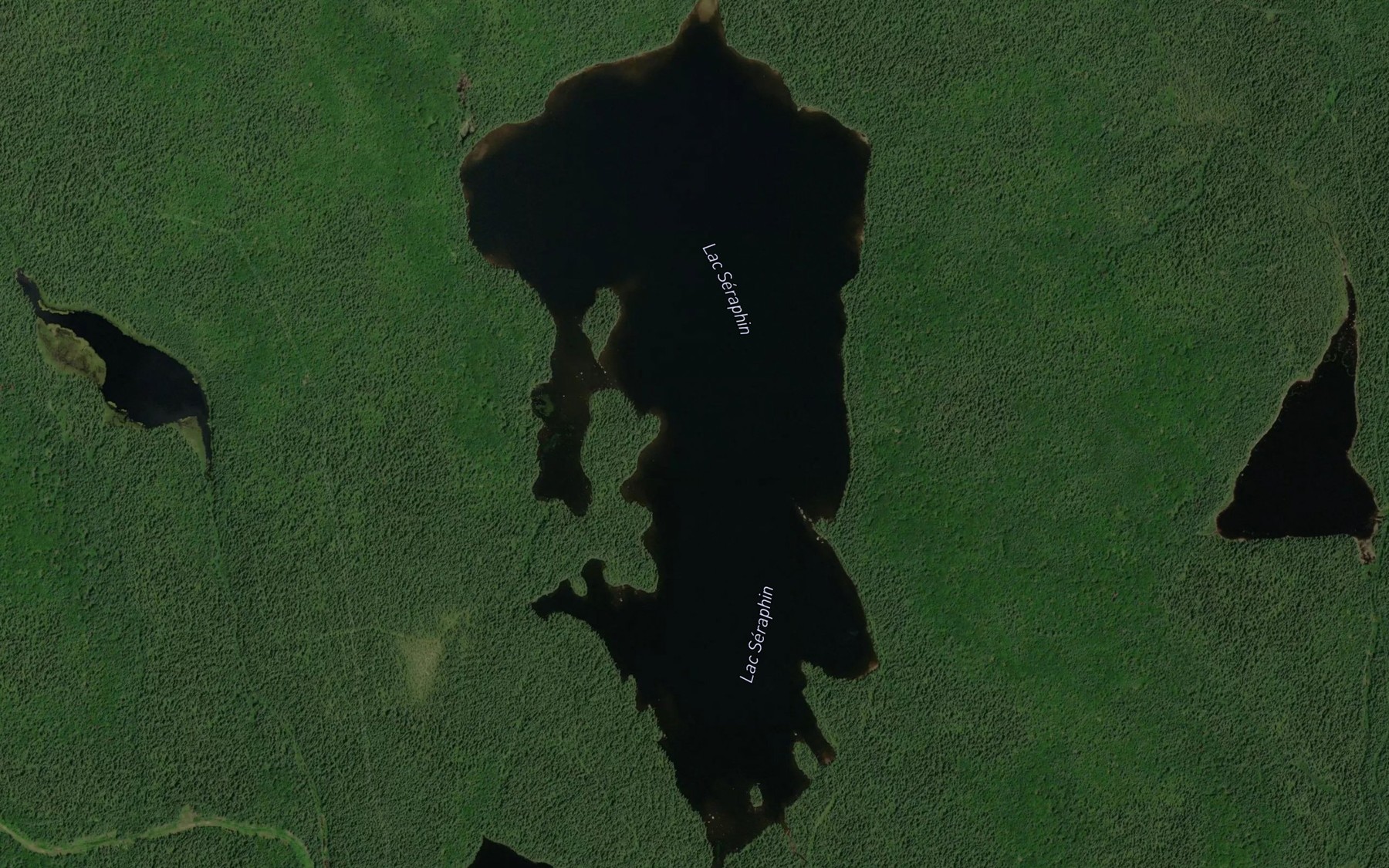Satellite map of the Lac Seraphin