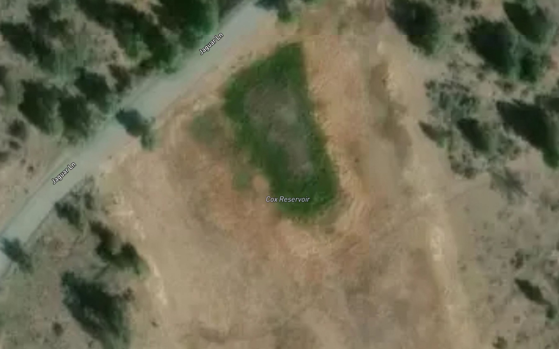 Satellite map of the Cox Reservoir