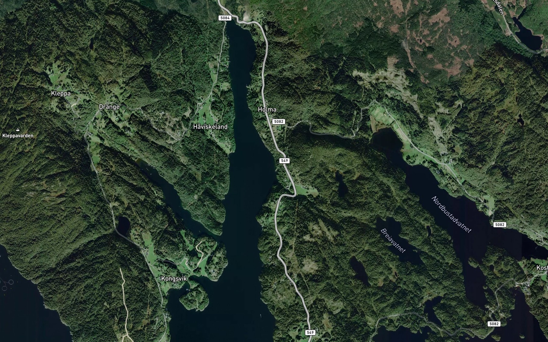 Satellite map of the Russevika
