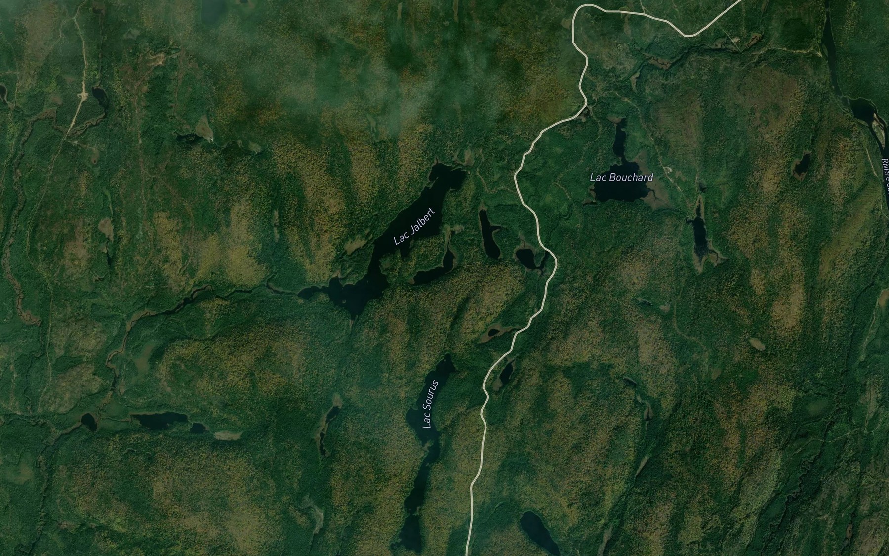 Satellite map of the Lac des Castorides