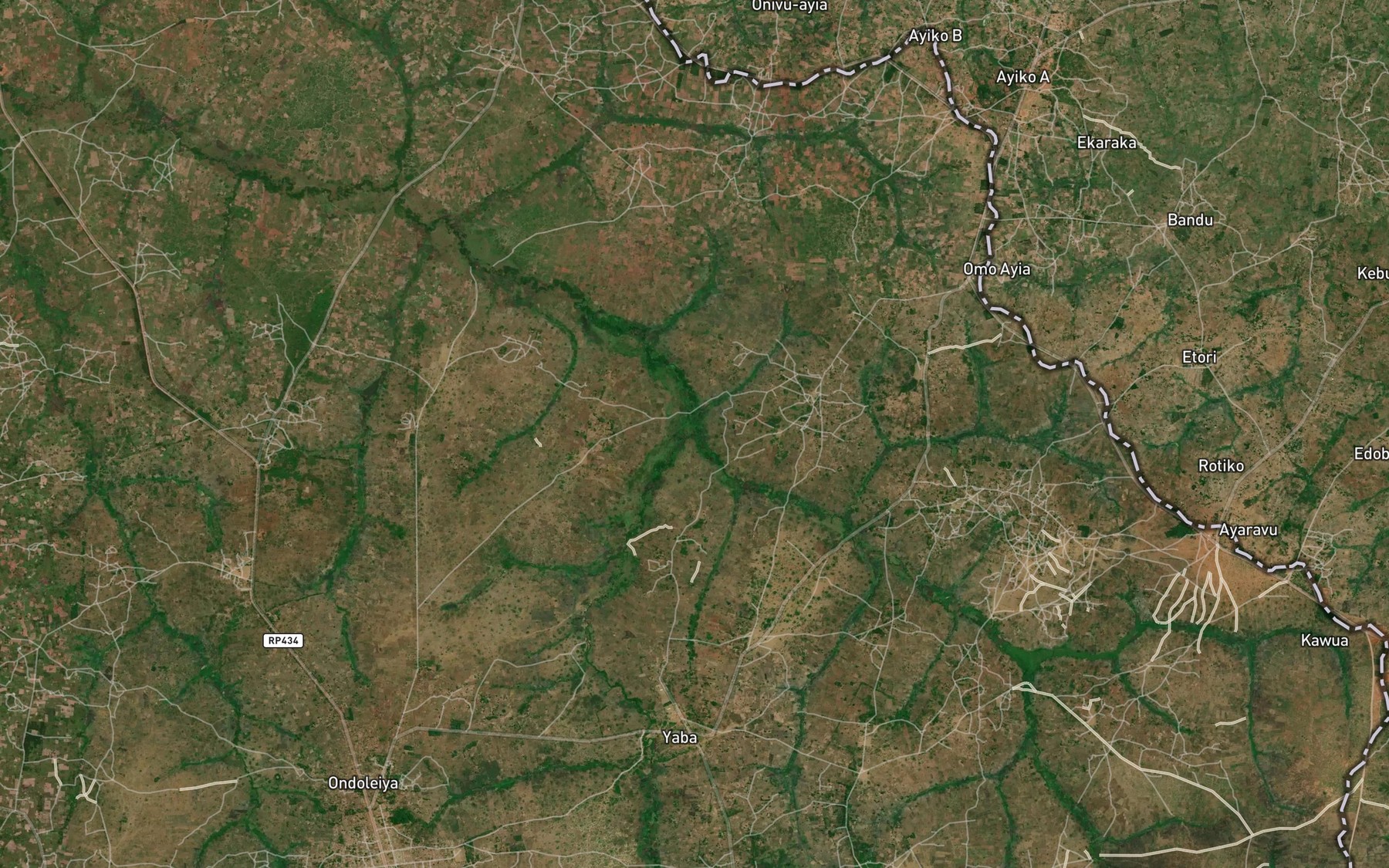 Satellite map of the Uzumba