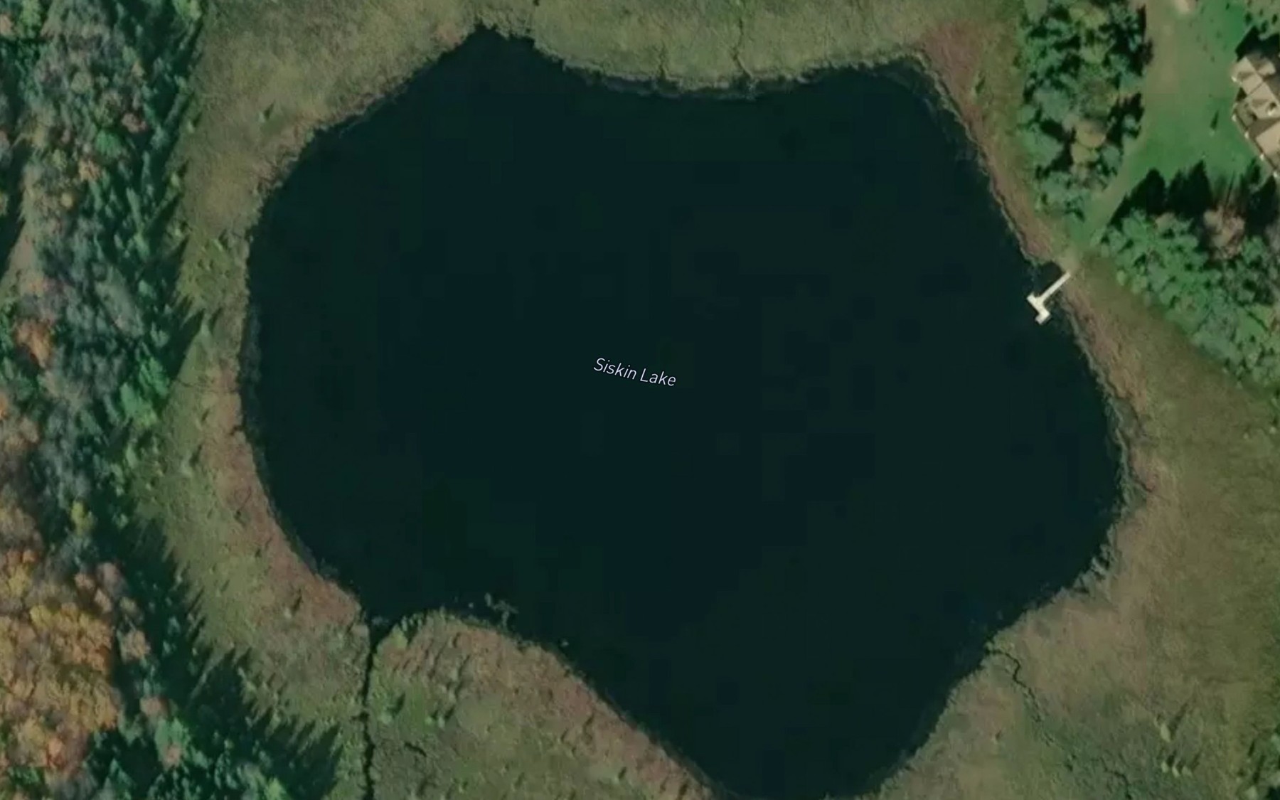 Satellite map of the Siskin Lake