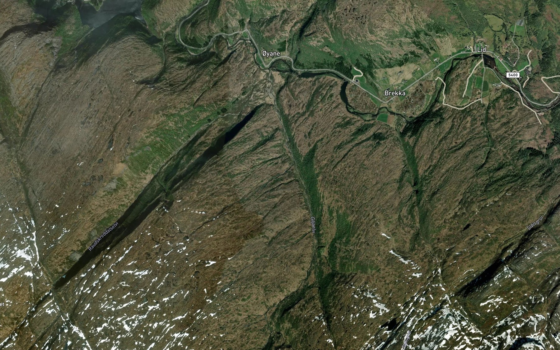 Satellite map of the Svabekken