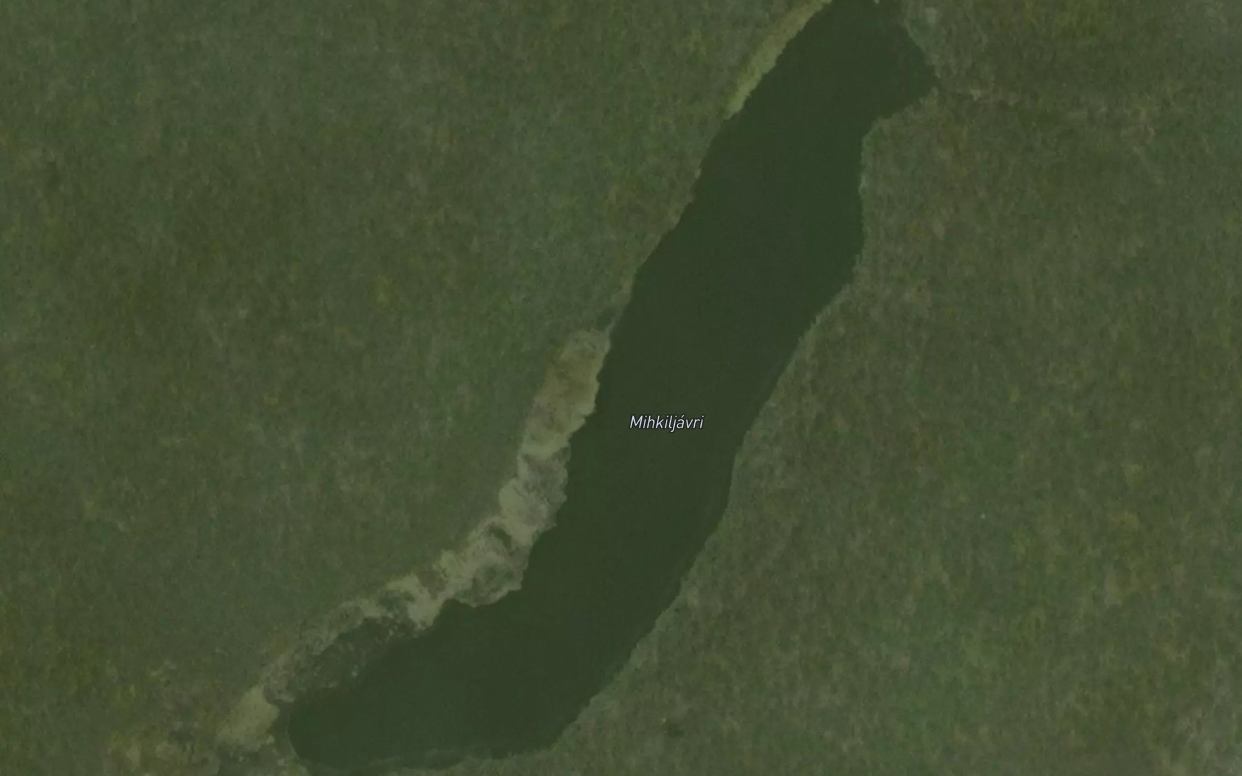 Satellite map of the Mihkiljavri