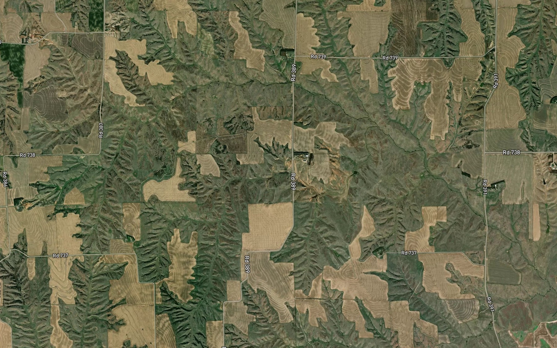 Satellite map of the Gilliland Reservoir Number 1