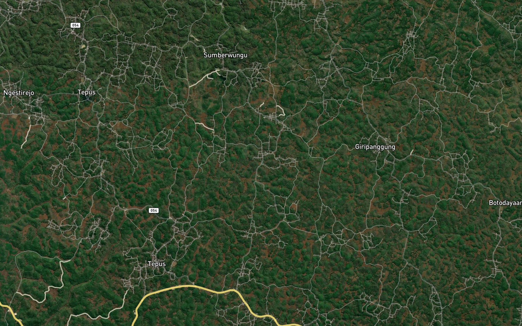 Satellite map of the Telaga Krinjing