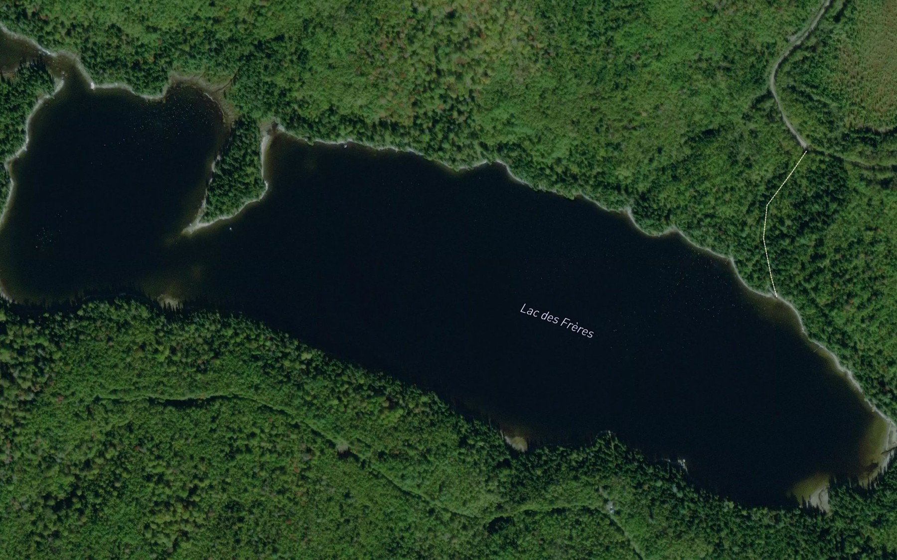 Satellite map of the Lac des Freres