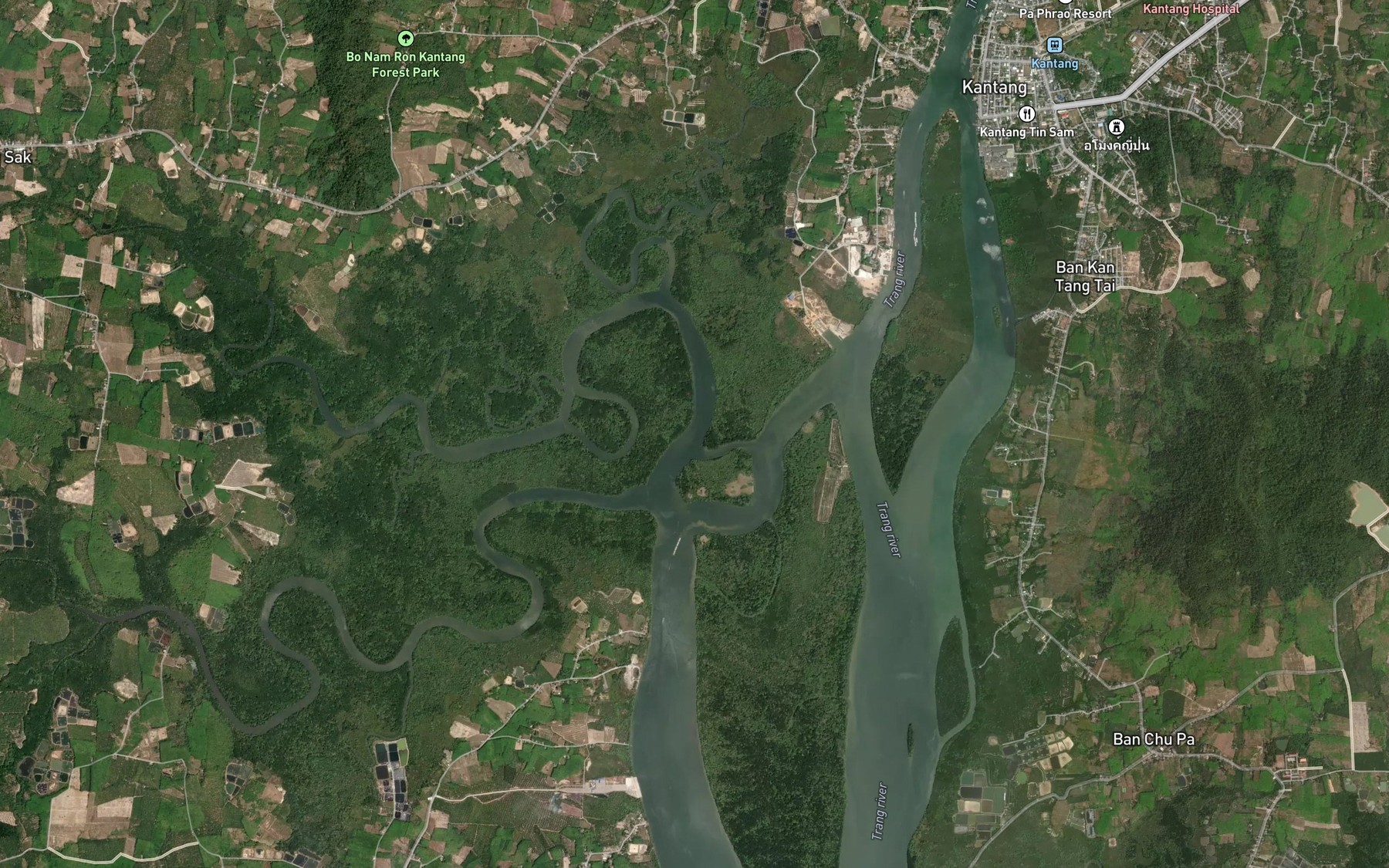 Satellite map of the Khlong Bang Sak
