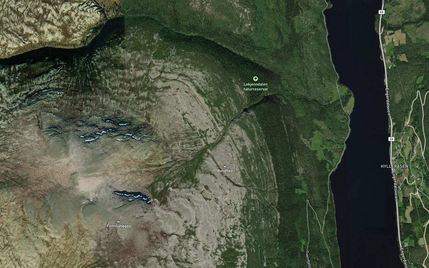 Satellite map of the Fonnflabekken