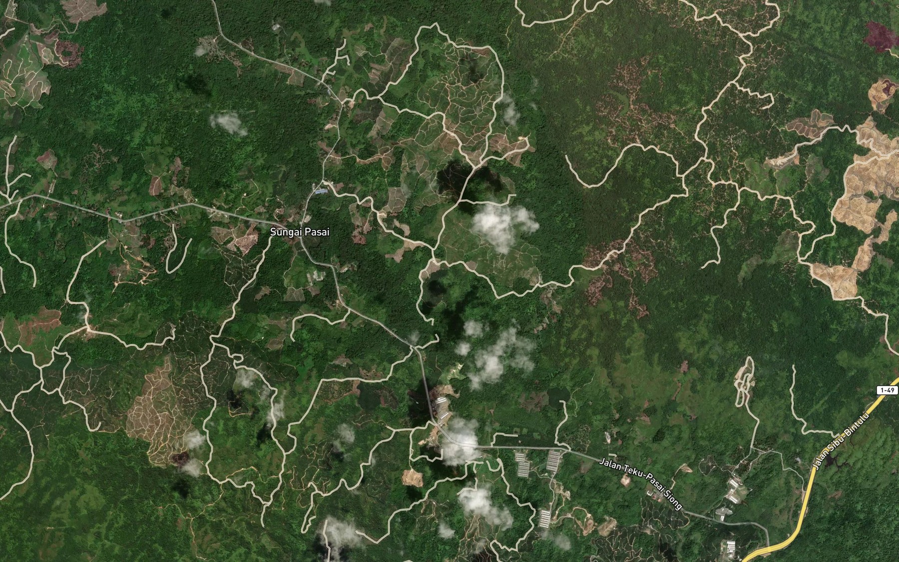 Satellite map of the Sungai But