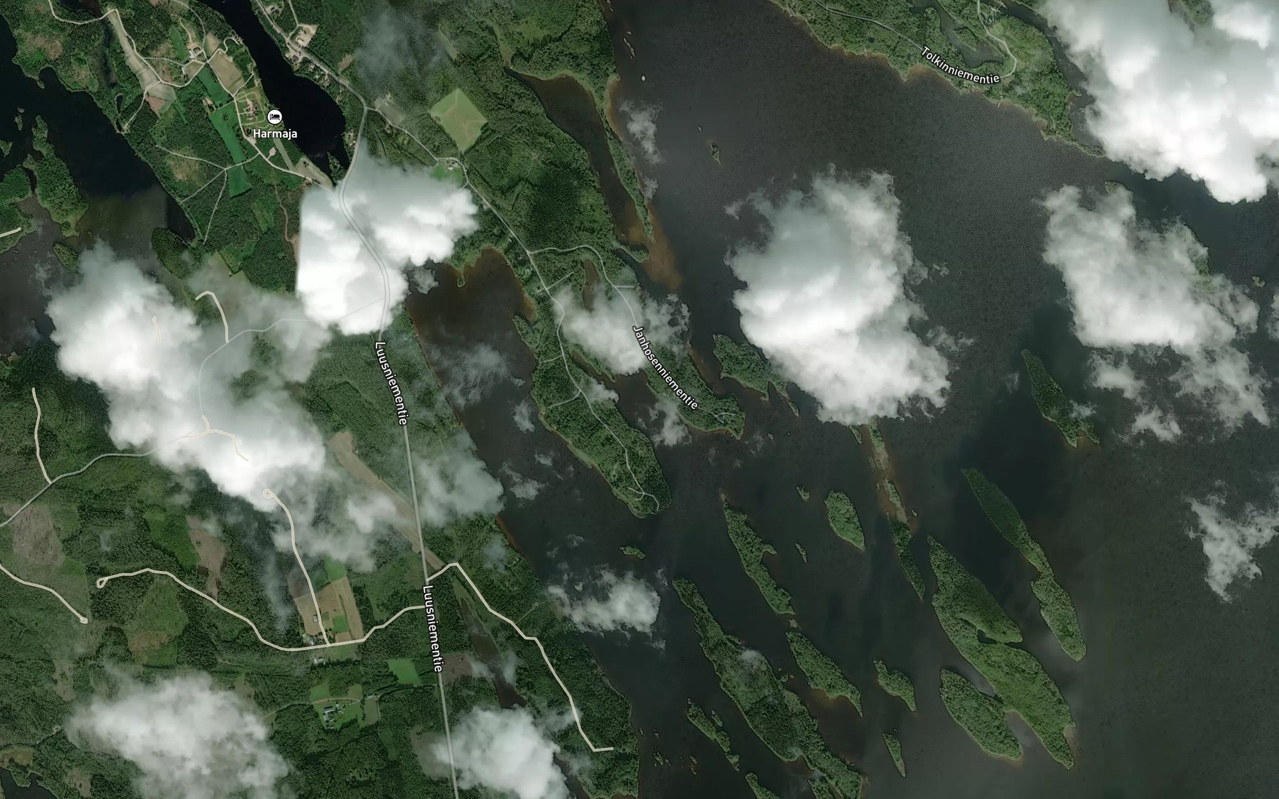 Satellite map of the Janhosenlahti