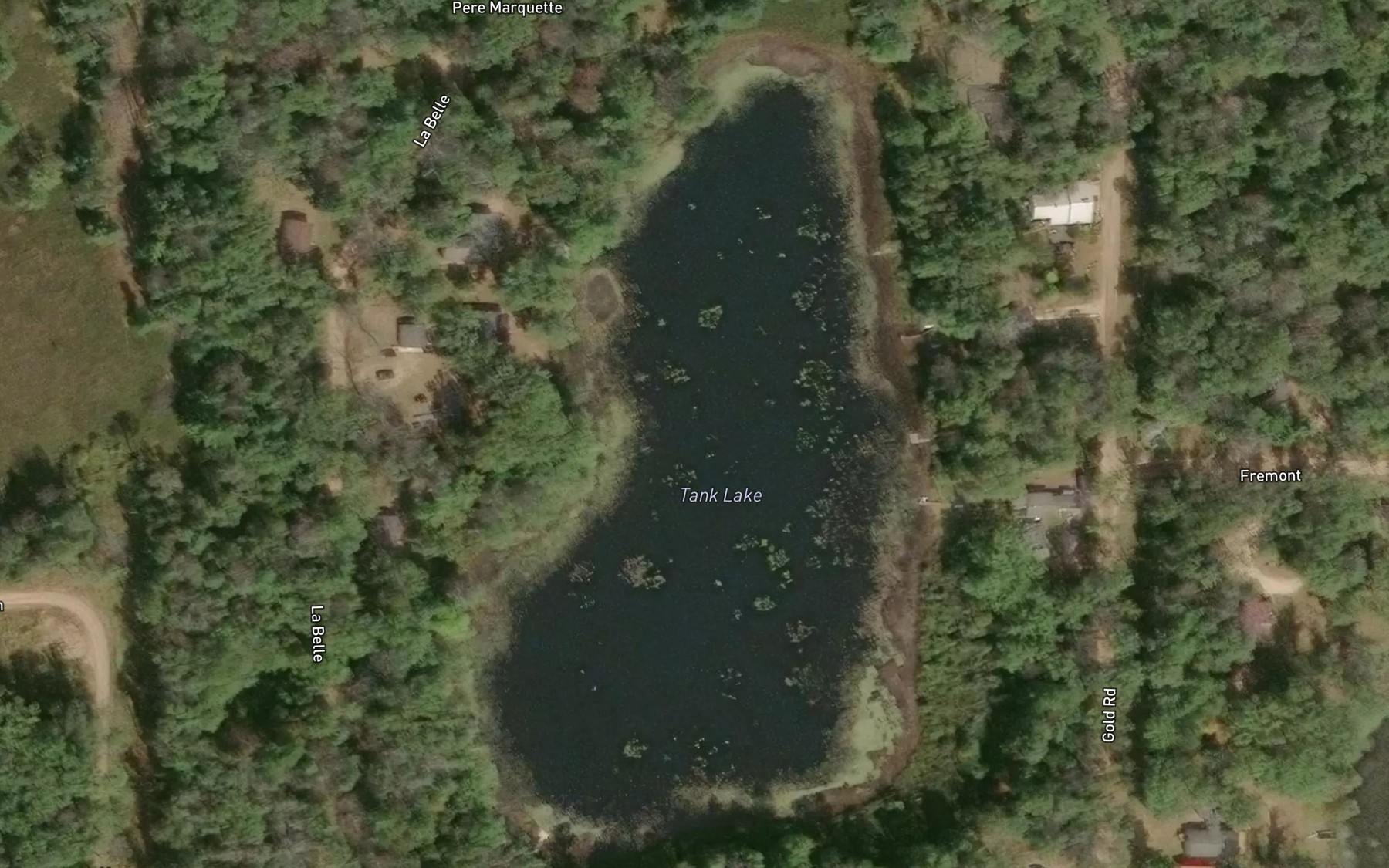Satellite map of the Tank Lake