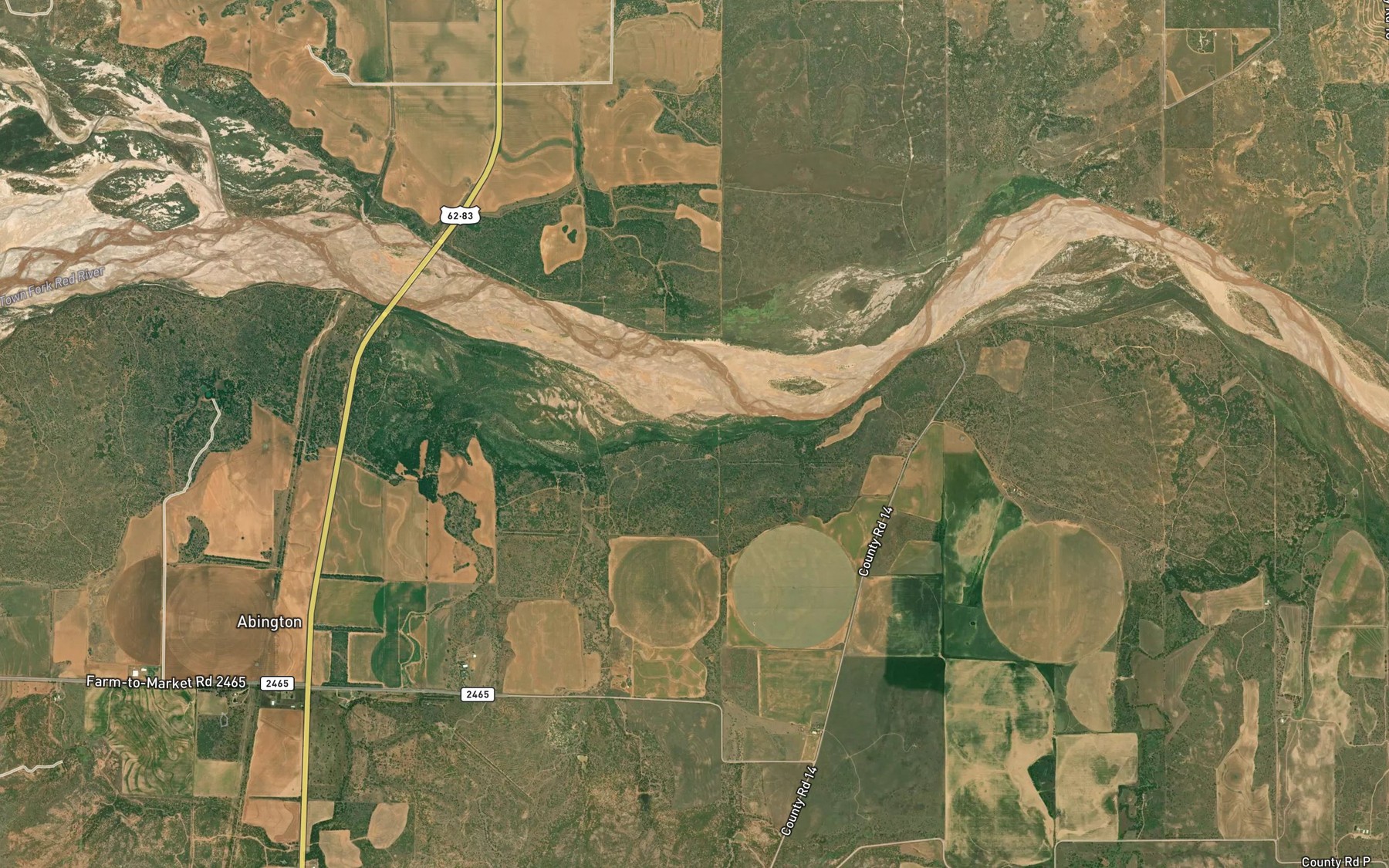 Satellite map of the Conkline Creek