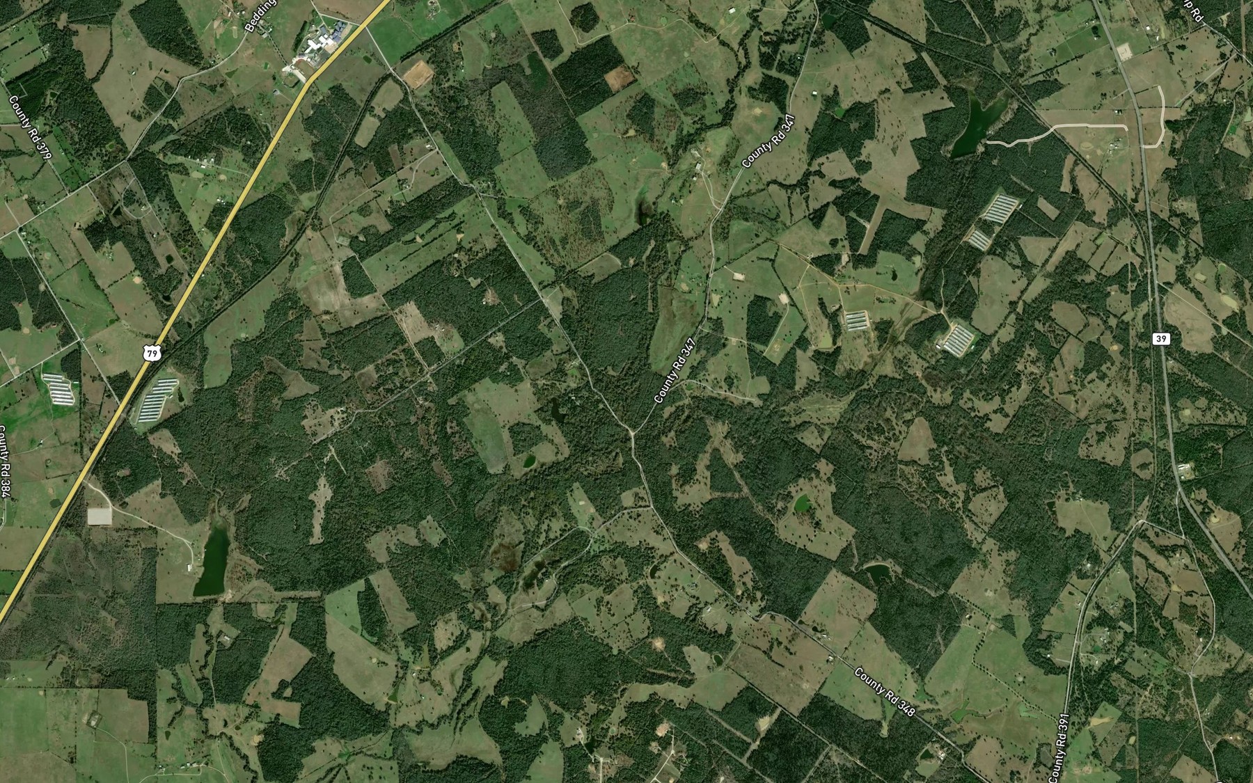 Satellite map of the Cedar Creek