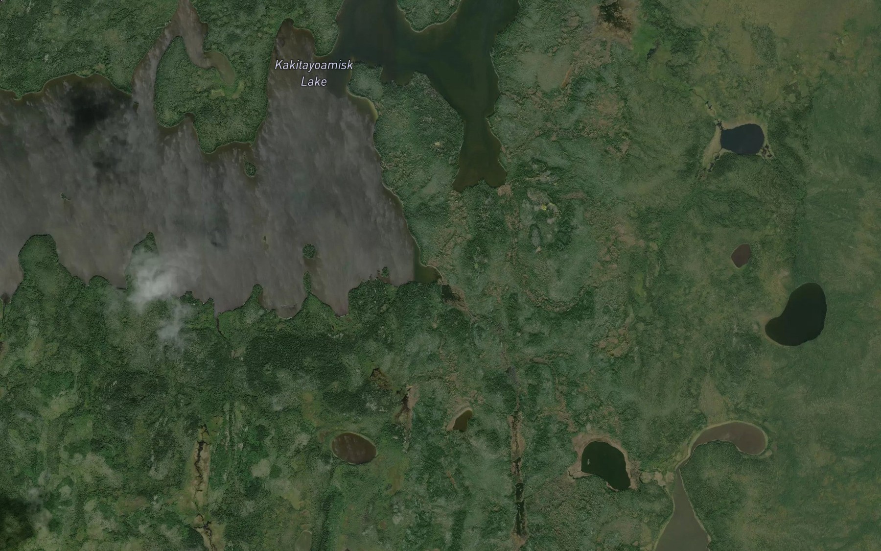 Satellite map of the Apeeta Creek