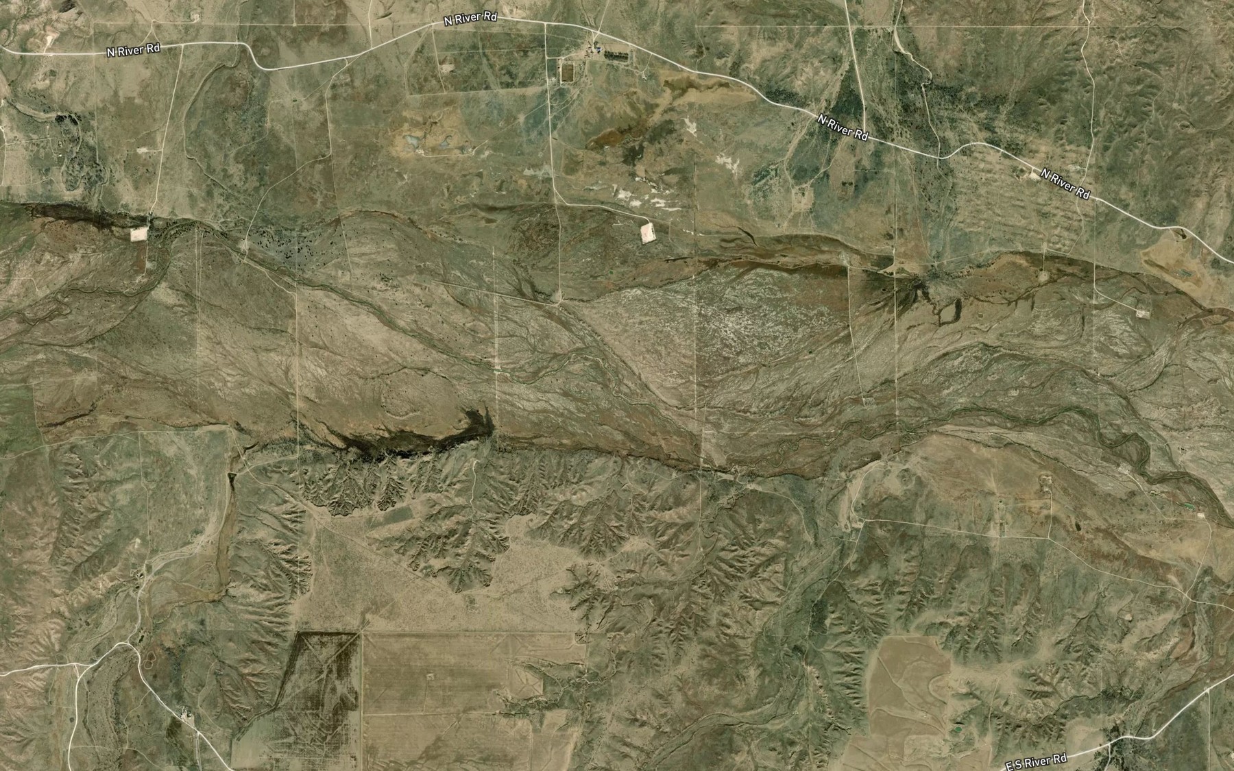 Satellite map of the Hackberry Creek