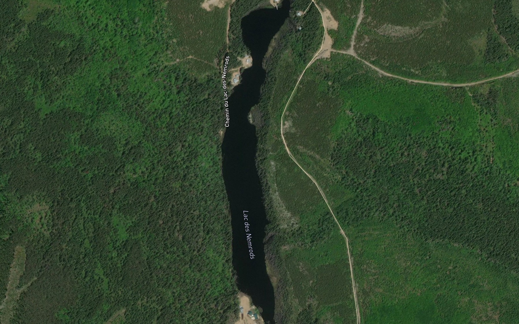 Satellite map of the Lac des Nemrods
