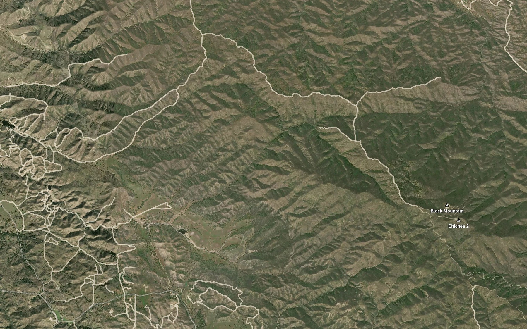 Satellite map of the Milburn Spring