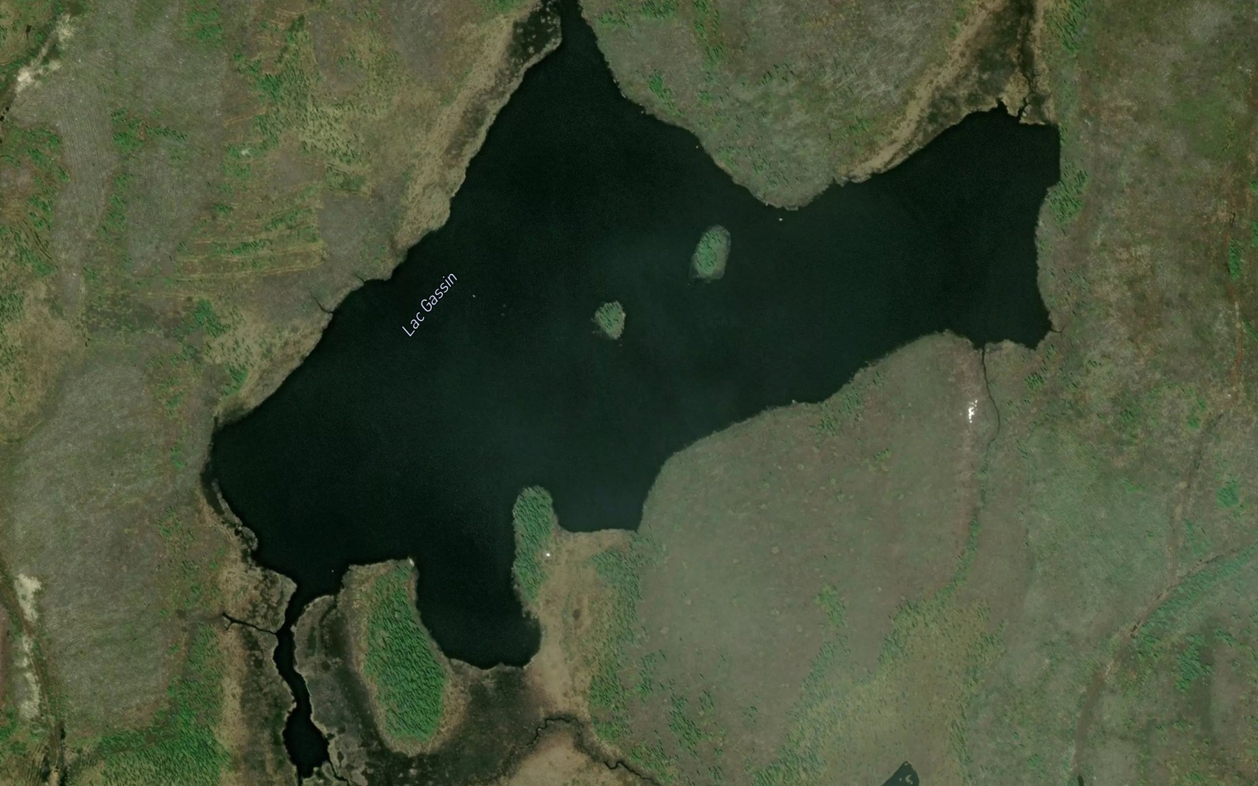Satellite map of the Lac Gassin
