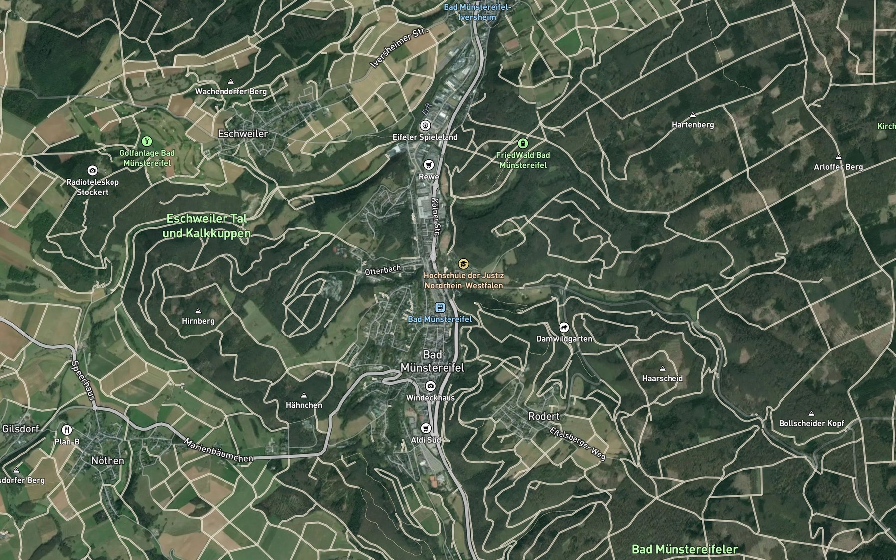 Satellite map of the Schleidbach