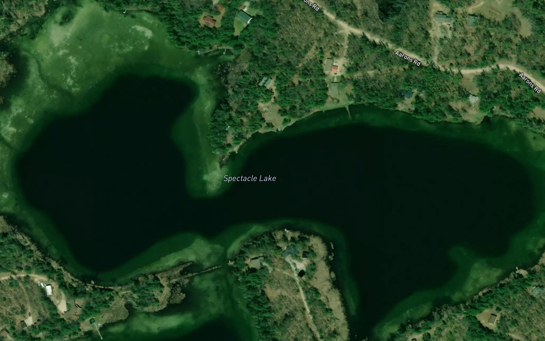 Satellite map of the Spectacle Lake
