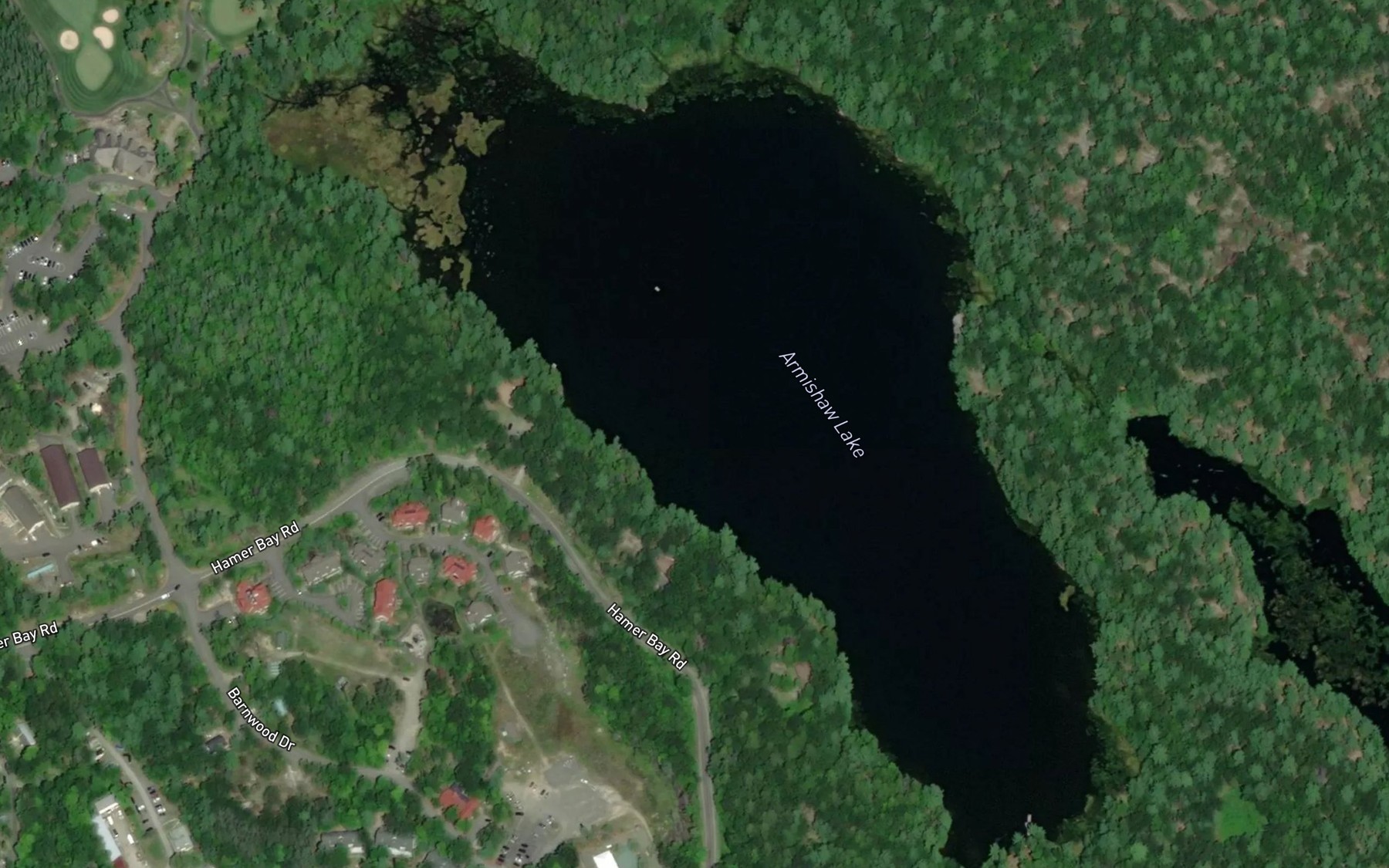 Satellite map of the Armishaw Lake