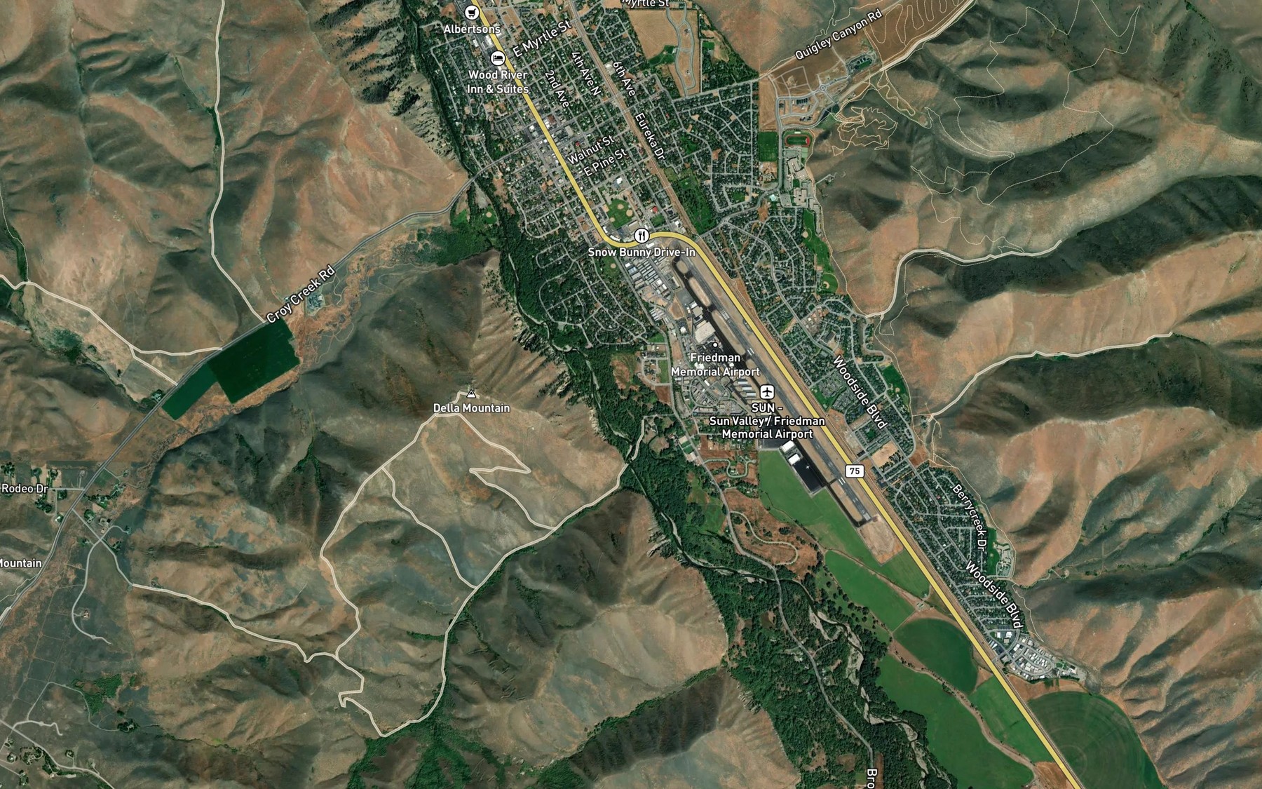 Satellite map of the Cove Canal