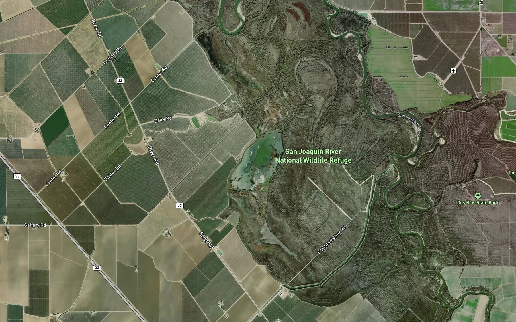 Satellite map of the Lower White Lake (historical)