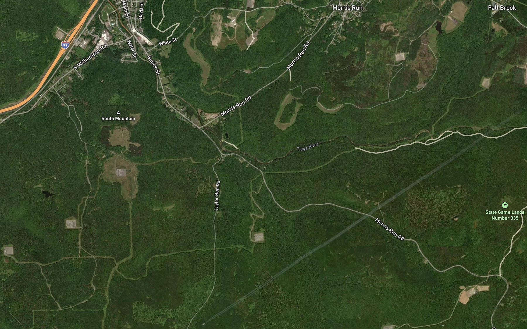 Satellite map of the Carpenter Run