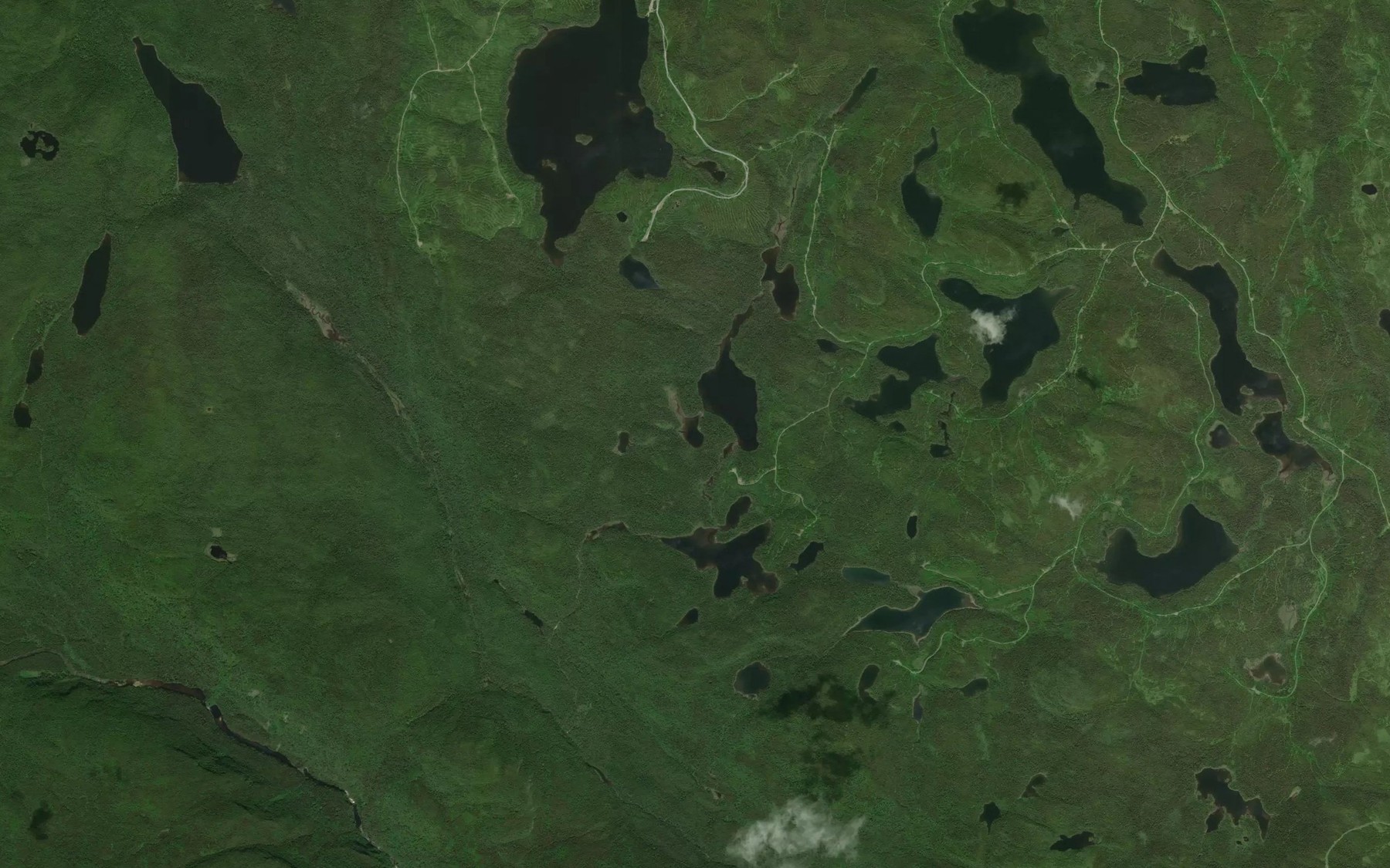 Satellite map of the Lac de la Tourbiere