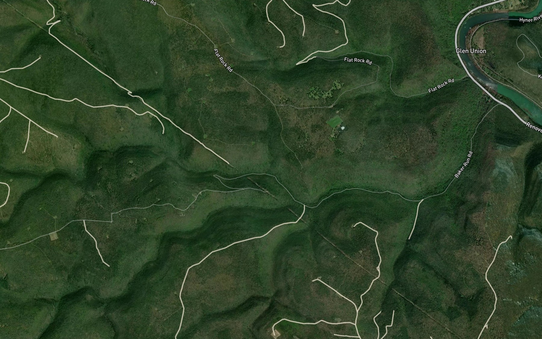 Satellite map of the Roger Run