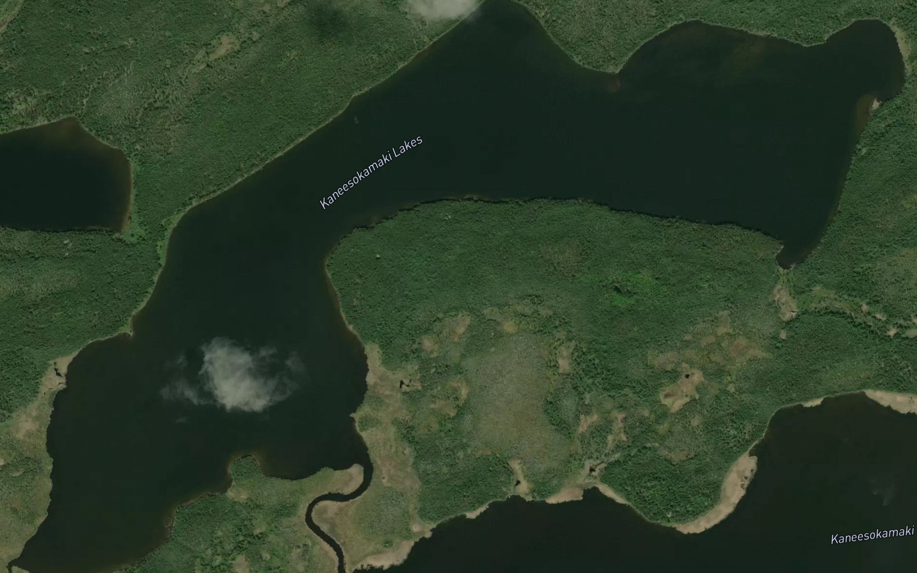 Satellite map of the Kaneesokamaki Lakes