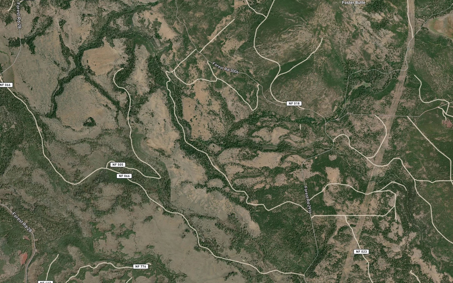 Satellite map of the Welker Creek