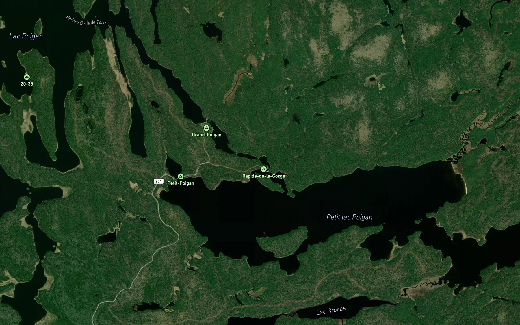 Satellite map of the Rapides Nickle