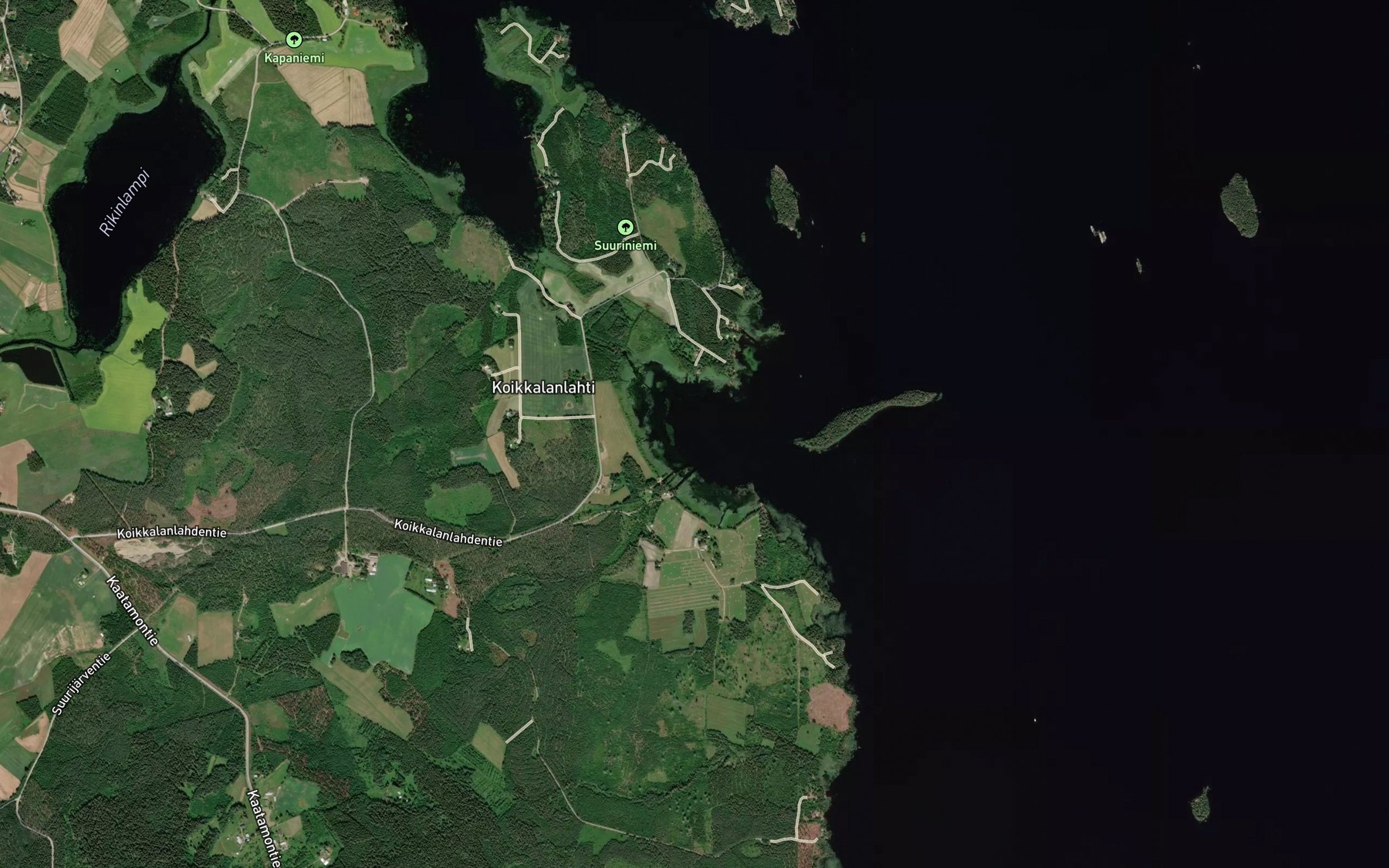 Satellite map of the Koikkalanlahti